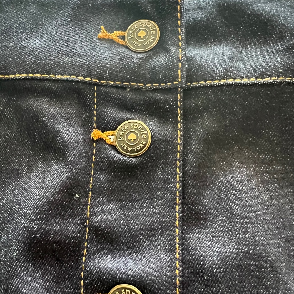 Kate Spade Boone Embroidered Jean skirt